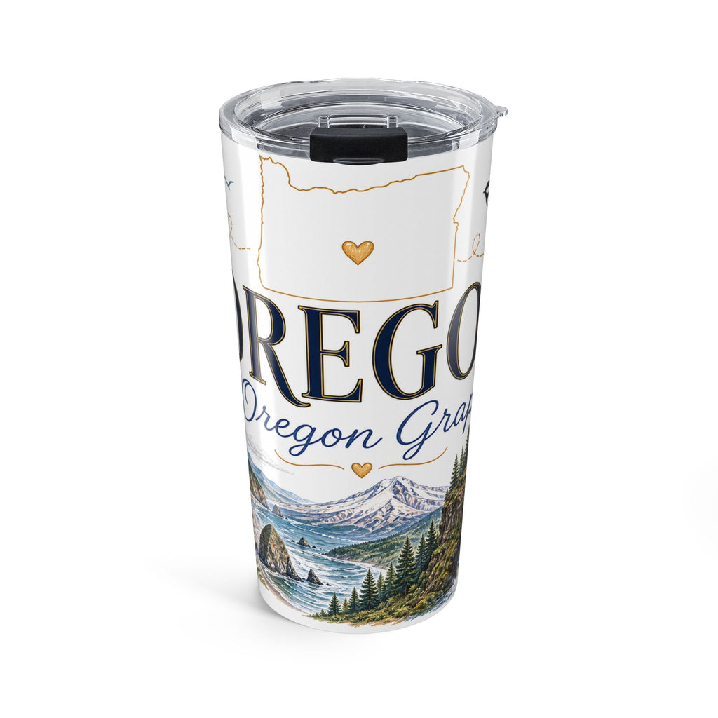 Oregon State Flower 20oz Tumbler | Oregon Grape Botanical State Flower Gift | Insulated Stainless Steel Travel Cup