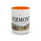 Vermont Home State Mug | Moving Away Gift | Long Distance Friendship Coffee Cup | 11oz 15oz Accent Mug