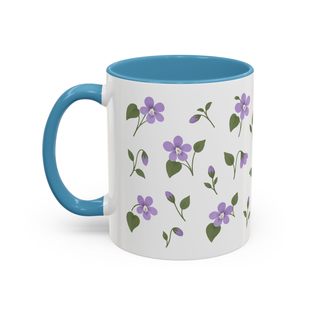 Illinois Violet Mug, State Flower Floral Coffee Cup, 11oz Botanical Gift