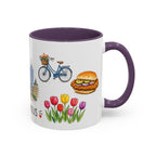 Indianapolis Illustrated Travel Mug | City Souvenir Accent Coffee Mug | 11oz 15oz Ceramic Cup