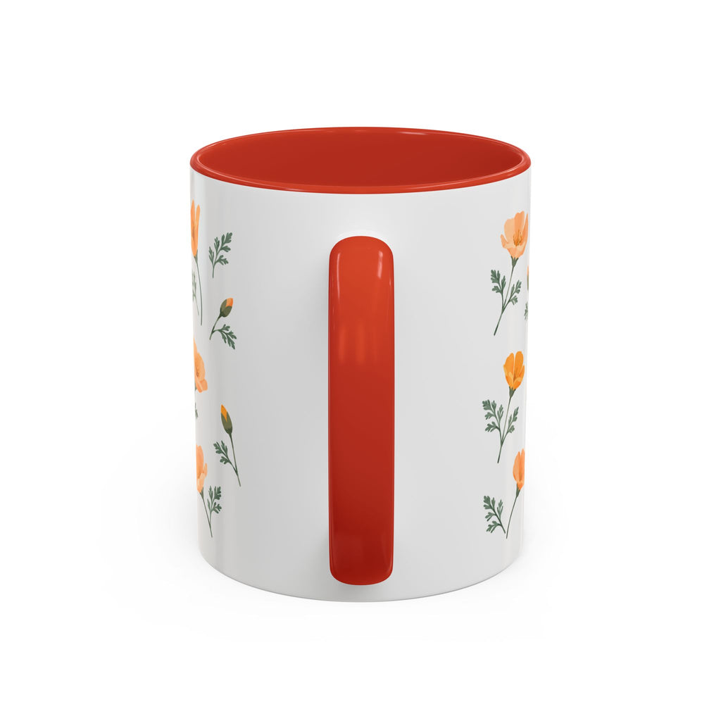 California California poppy Mug, State Flower Floral Coffee Cup, 11oz Botanical Gift