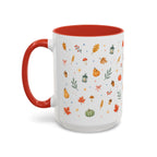 Thanksgiving Mug | Watercolor Autumn Harvest Gift | Pumpkin Leaf Accent Coffee Cup 11oz 15oz