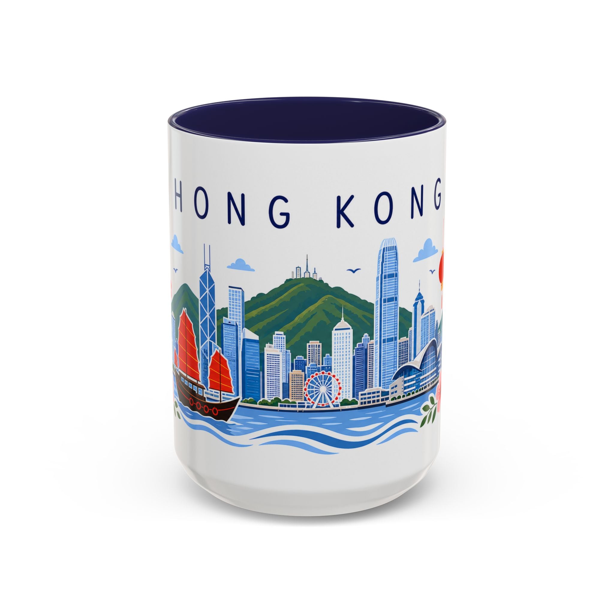 Hong Kong Coffee Mug | Travel Souvenir Accent Mug | Place Gift Ceramic Cup 11oz 15oz