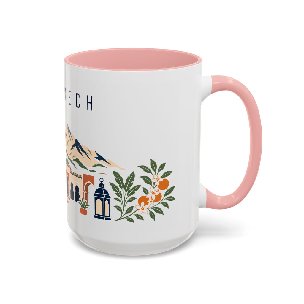Marrakech Coffee Mug | Morocco Travel Souvenir | Porcelain Decal City Gift | 11oz 15oz Accent Mug