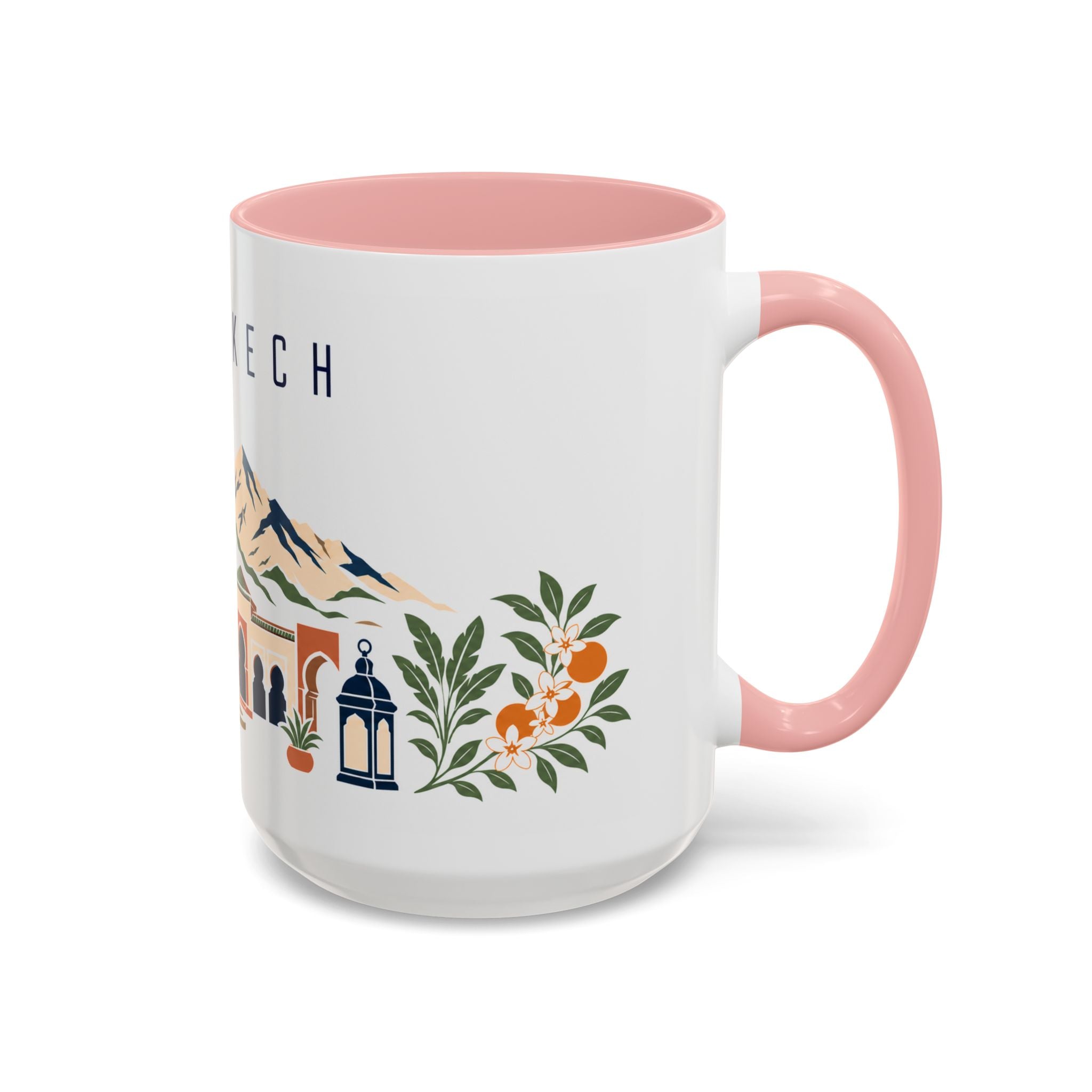 Marrakech Coffee Mug | Morocco Travel Souvenir | Porcelain Decal City Gift | 11oz 15oz Accent Mug