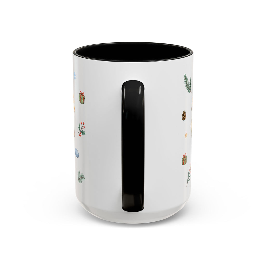 Banff Lake Louise Christmas Mug | Watercolor Travel Souvenir | Holiday Gift | Accent Ceramic Coffee Cup 11oz 15oz