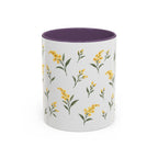 Kentucky Goldenrod Mug, State Flower Floral Coffee Cup, 11oz Botanical Gift