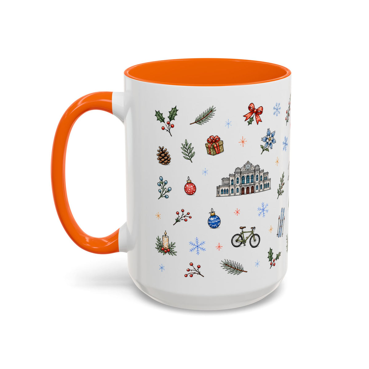 Denver Christmas Mug | Watercolor City Souvenir, Holiday Travel Gift (11oz/15oz)