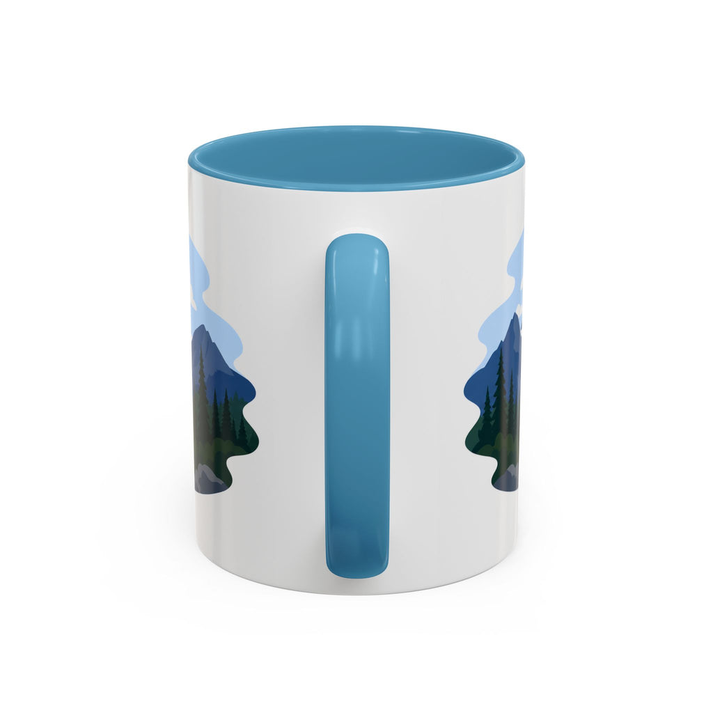 North Cascades National Park Coffee Mug | Solid Color Block Park Souvenir | 11oz 15oz Accent Mug