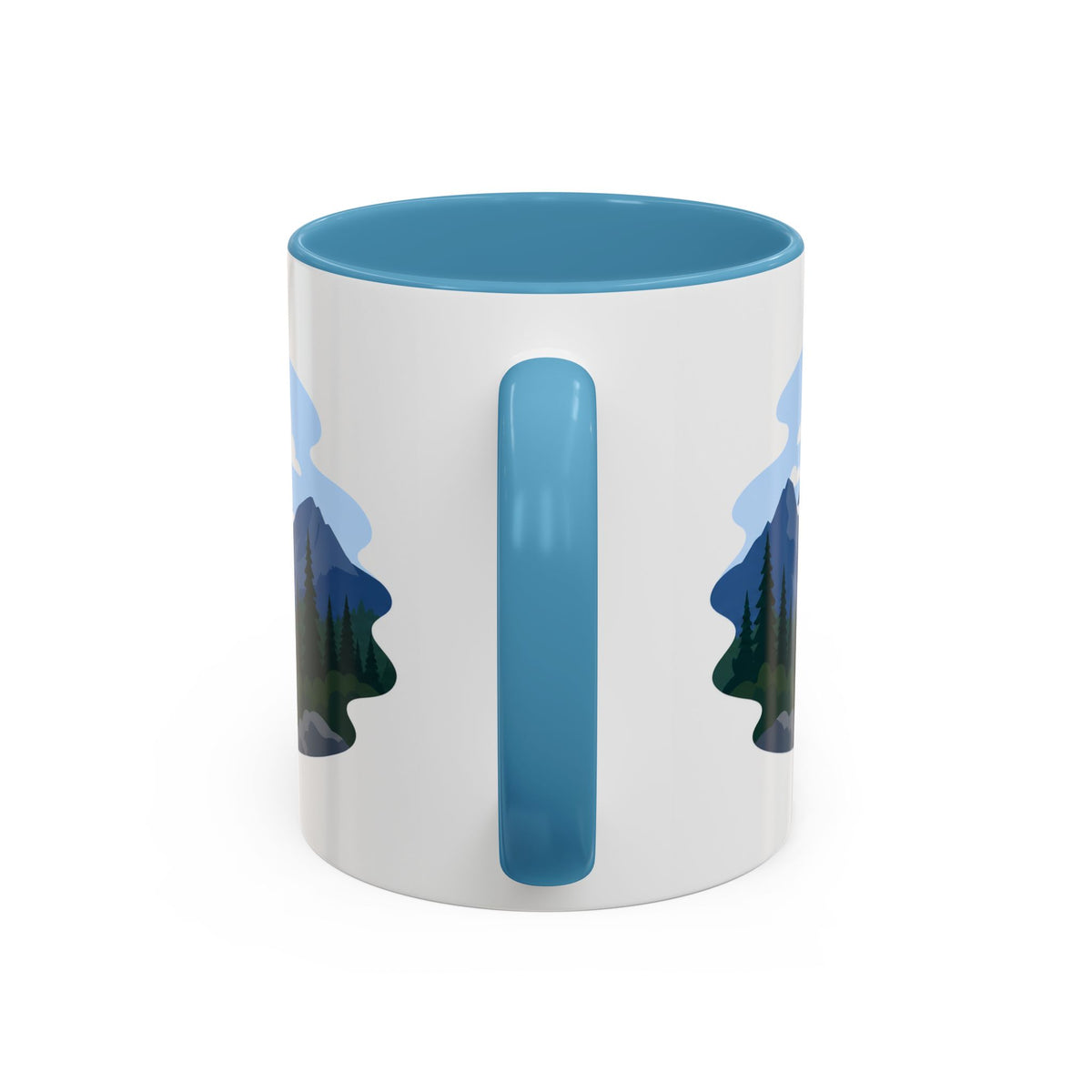 North Cascades National Park Coffee Mug | Solid Color Block Park Souvenir | 11oz 15oz Accent Mug