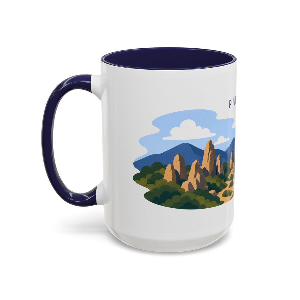 Pinnacles National Park Coffee Mug | Solid Color Block Park Souvenir | 11oz 15oz Accent Mug