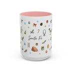 Santa Fe Christmas Mug | Watercolor City Souvenir | Ceramic Coffee Cup (11oz 15oz)