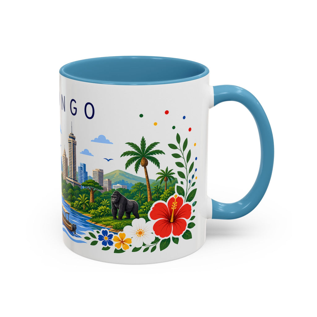 DR Congo Coffee Mug | Travel Souvenir Accent Mug | Place Gift Ceramic Cup 11oz 15oz