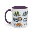 Oslo Illustrated Travel Mug | City Souvenir Accent Coffee Mug | 11oz 15oz Ceramic Cup