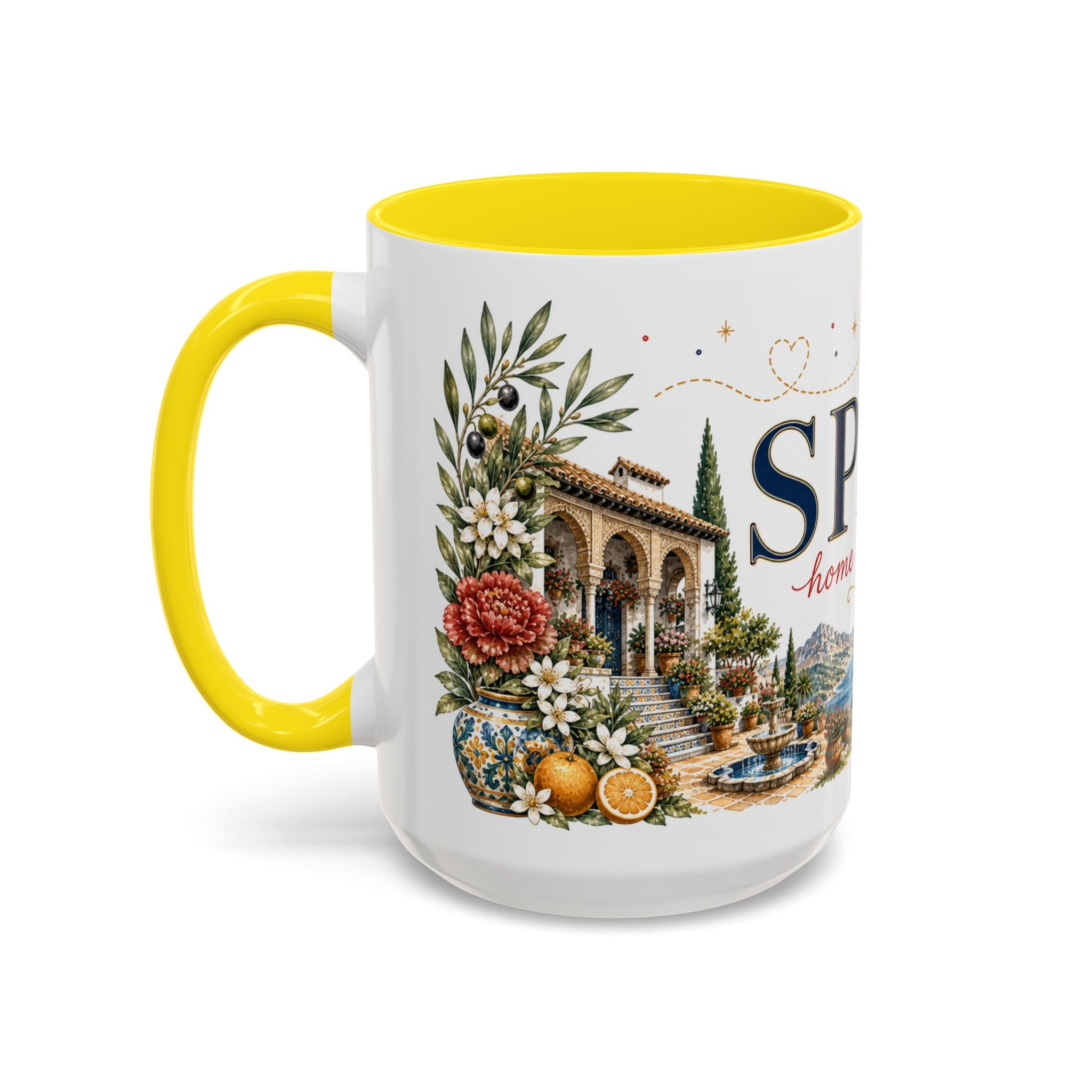 Spain Home Country Mug | Moving Away Gift | Long Distance Friendship | 11 oz 15 oz Accent Mug