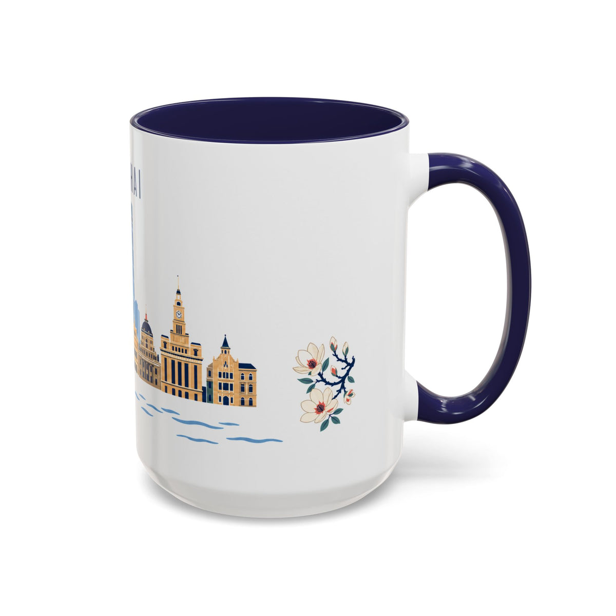 Shanghai Coffee Mug | China Travel Souvenir | Porcelain Decal City Gift | 11oz 15oz Accent Mug