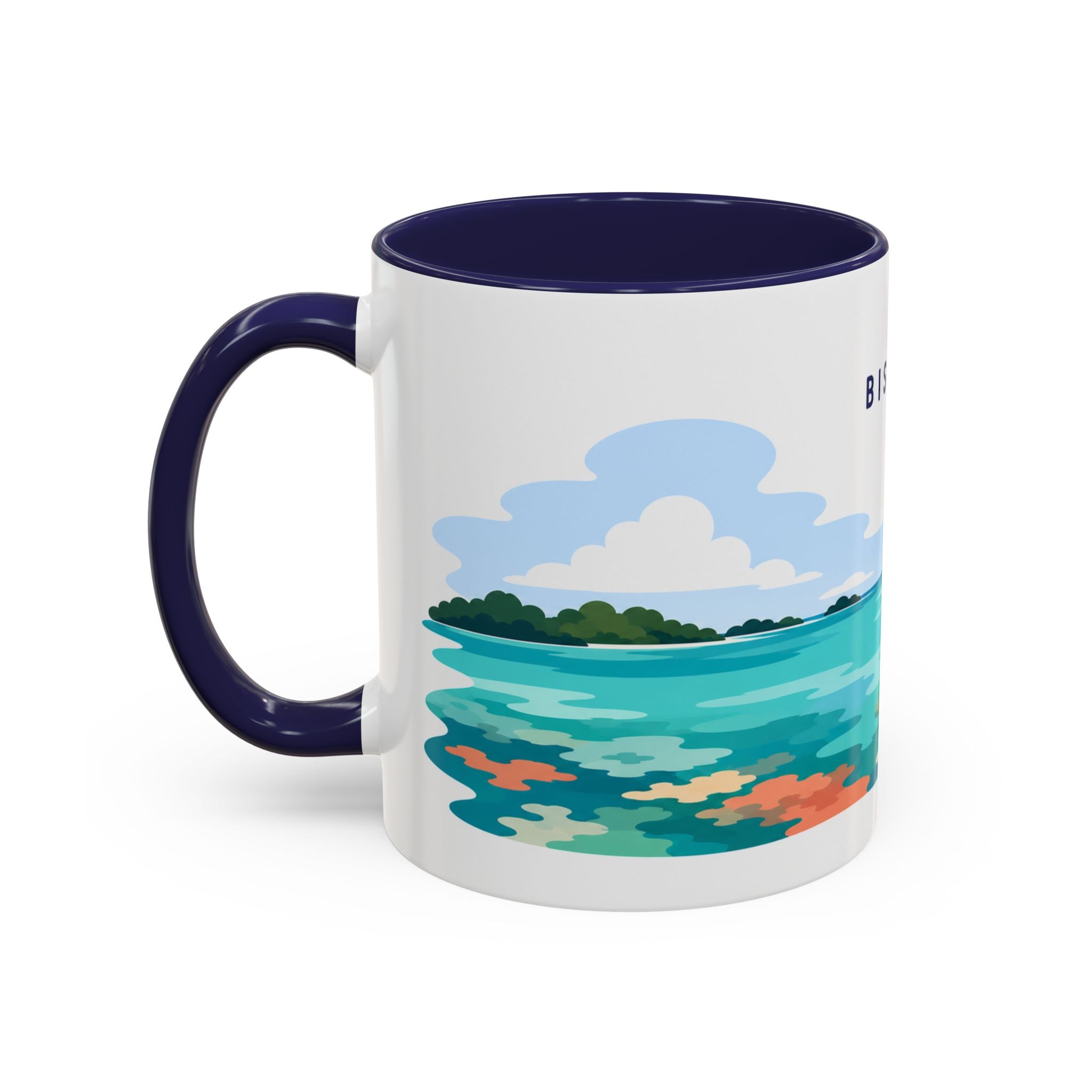 Biscayne National Park Coffee Mug | Solid Color Block Park Souvenir | 11oz 15oz Accent Mug