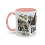 Ellora Caves Mug, India Travel Souvenir, Bucket List Gift, Accent Ceramic Coffee Mug 11oz 15oz