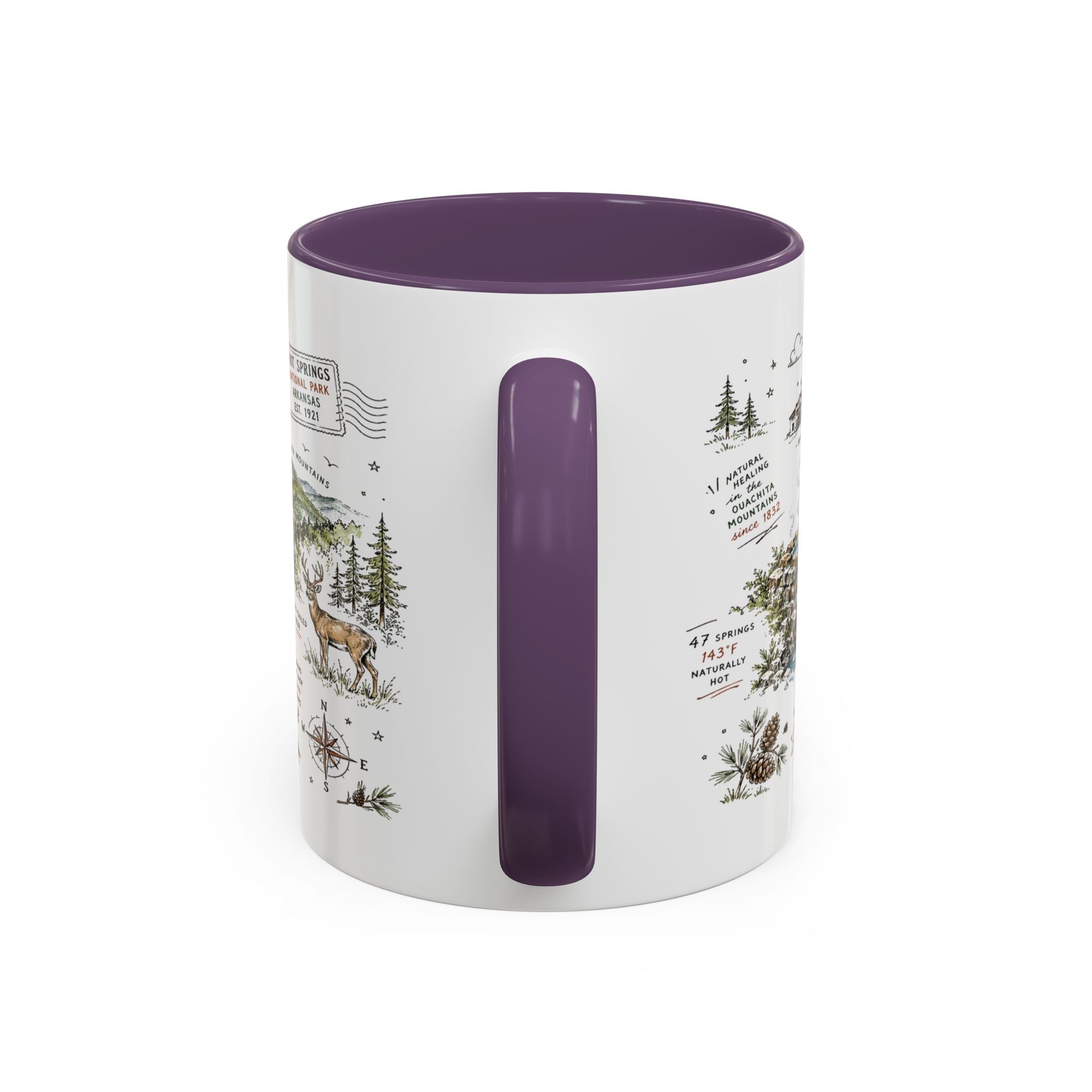 Hot Springs National Park Coffee Mug | Arkansas Thermal Spring Spa Gift | Accent Color Ceramic 11oz 15oz
