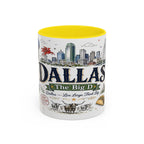 Dallas Coffee Mug | Texas Souvenir City Gift | Accent Color Ceramic 11oz 15oz