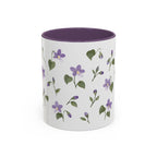 Wisconsin Wood Violet Mug, State Flower Floral Coffee Cup, 11oz Botanical Gift
