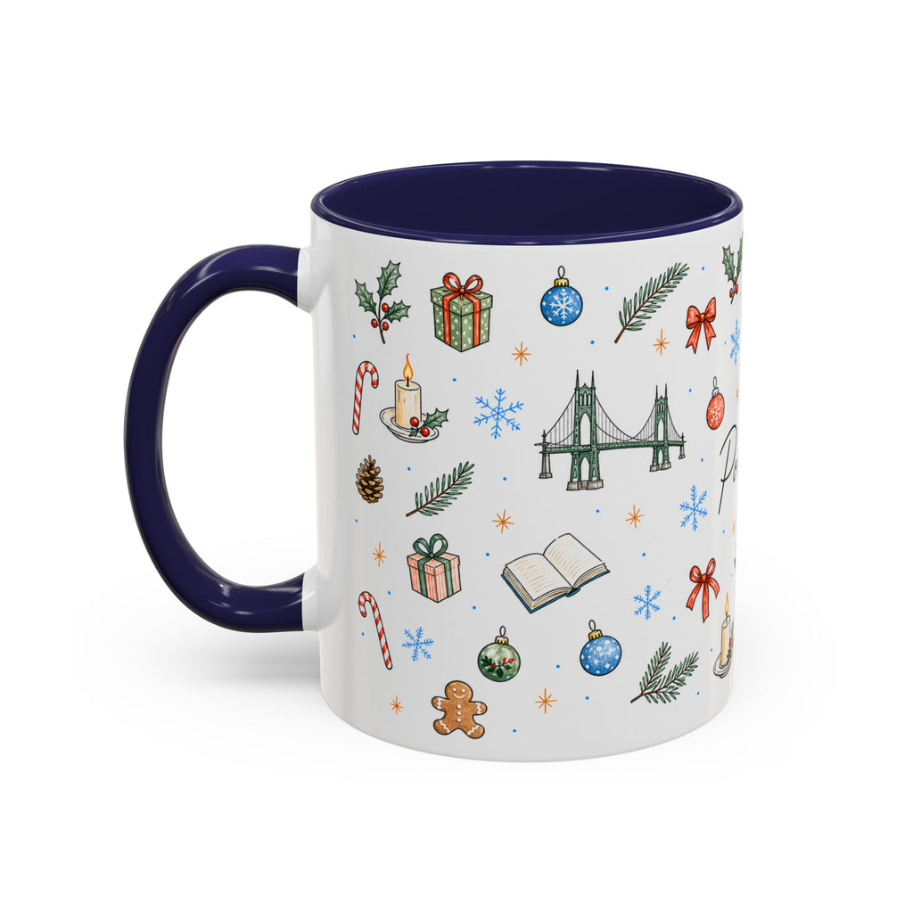 Portland Christmas Watercolor Mug | City Souvenir Coffee Cup (11oz 15oz)