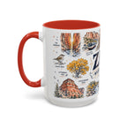 Zion National Park Coffee Mug | Hiking Camping Nature Gift | Accent Color Ceramic 11oz 15oz