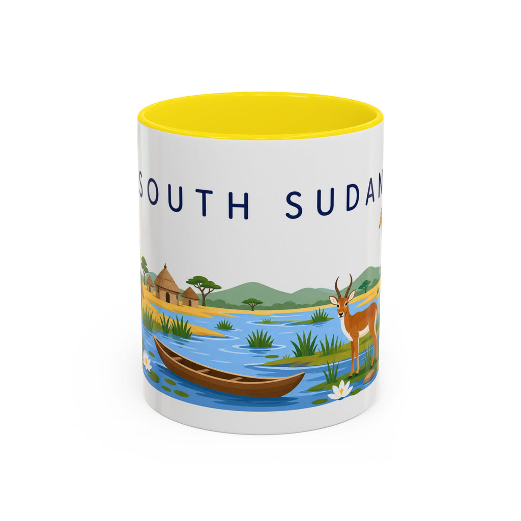 South Sudan Coffee Mug | Travel Souvenir Accent Mug | Country Gift Ceramic Cup 11oz 15oz