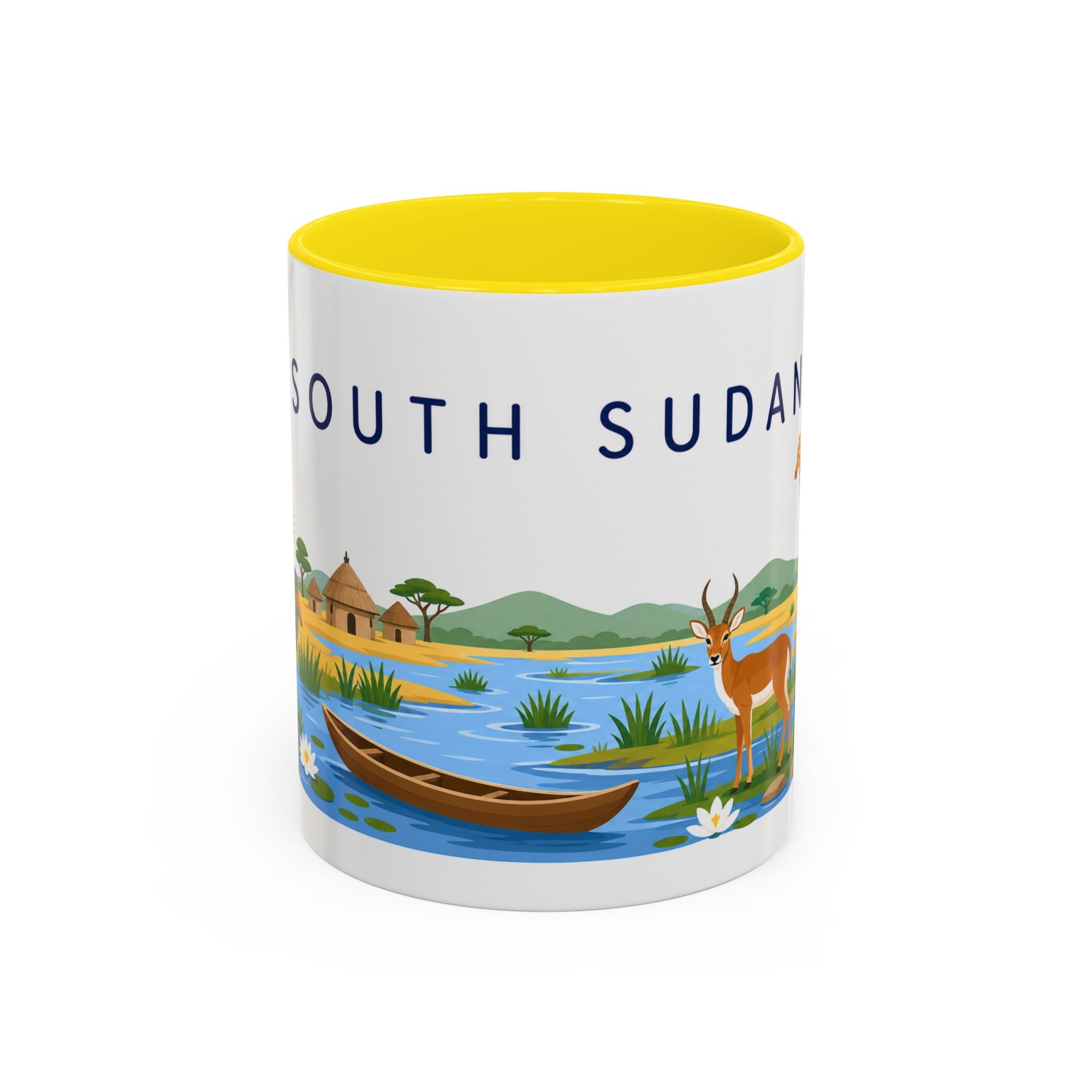 South Sudan Coffee Mug | Travel Souvenir Accent Mug | Country Gift Ceramic Cup 11oz 15oz