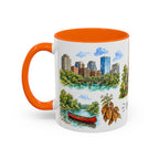 Durham Illustrated Travel Mug | City Souvenir Accent Coffee Mug | 11oz 15oz Ceramic Cup