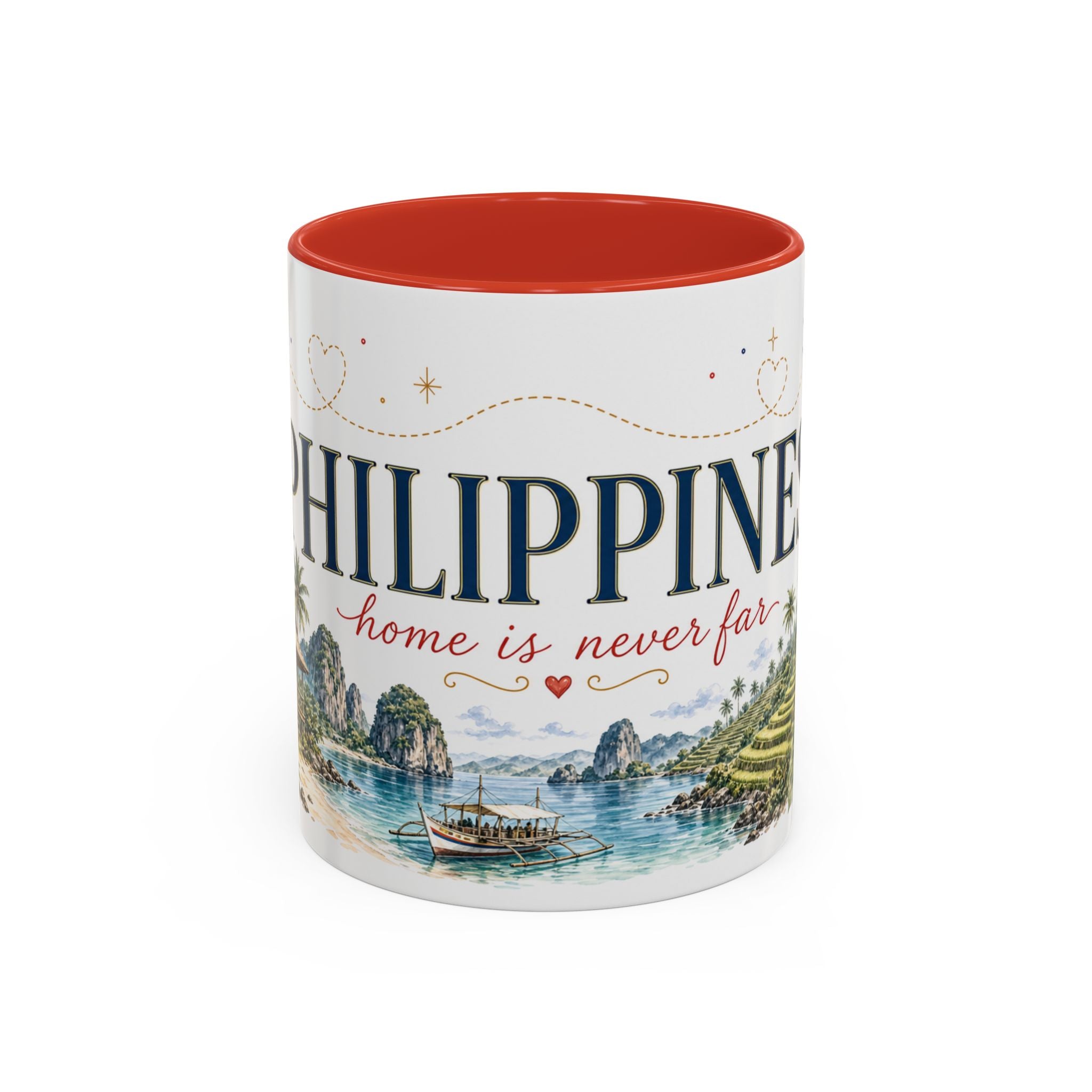 Philippines Home Country Mug | Moving Away Gift | Long Distance Friendship | 11 oz 15 oz Accent Mug