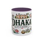 Dhaka Coffee Mug | Bangladesh Souvenir Travel Gift | Accent Color Ceramic 11oz 15oz