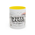 White Sands National Park Coffee Mug | New Mexico Desert Sand Dunes Gift | Accent Color Ceramic 11oz 15oz