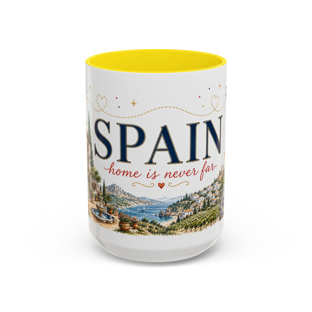 Spain Home Country Mug | Moving Away Gift | Long Distance Friendship | 11 oz 15 oz Accent Mug
