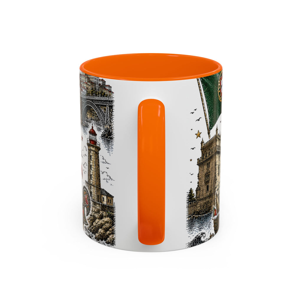 Portugal Soccer Coffee Mug | World Cup Fan Gift | Accent Color Ceramic 11oz 15oz Match Day Cup