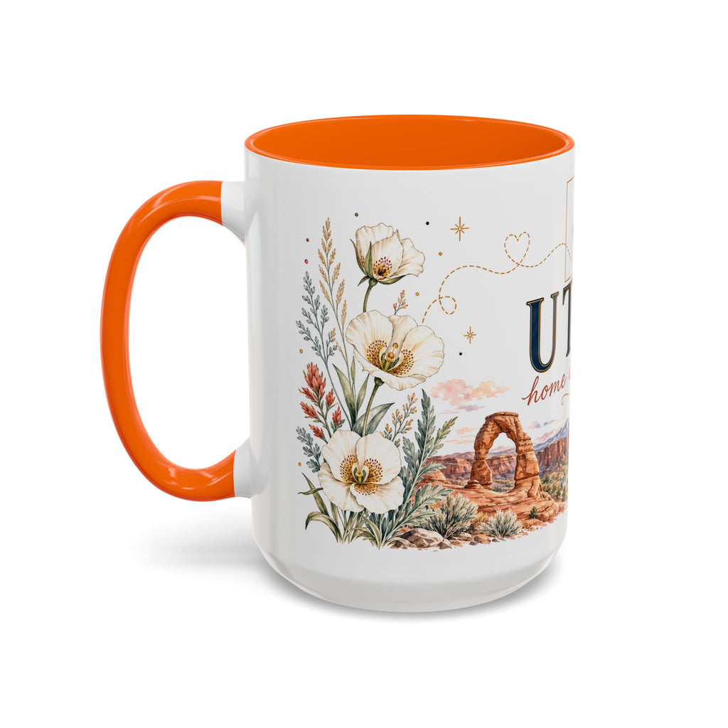 Utah Home State Mug | Moving Away Gift | Long Distance Friendship Coffee Cup | 11oz 15oz Accent Mug
