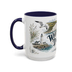 White Cliffs of Dover Mug, England Travel Souvenir, Bucket List Gift, Accent Ceramic Coffee Mug 11oz 15oz