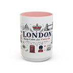 London Coffee Mug | England Souvenir Travel Gift | Accent Color Ceramic 11oz 15oz