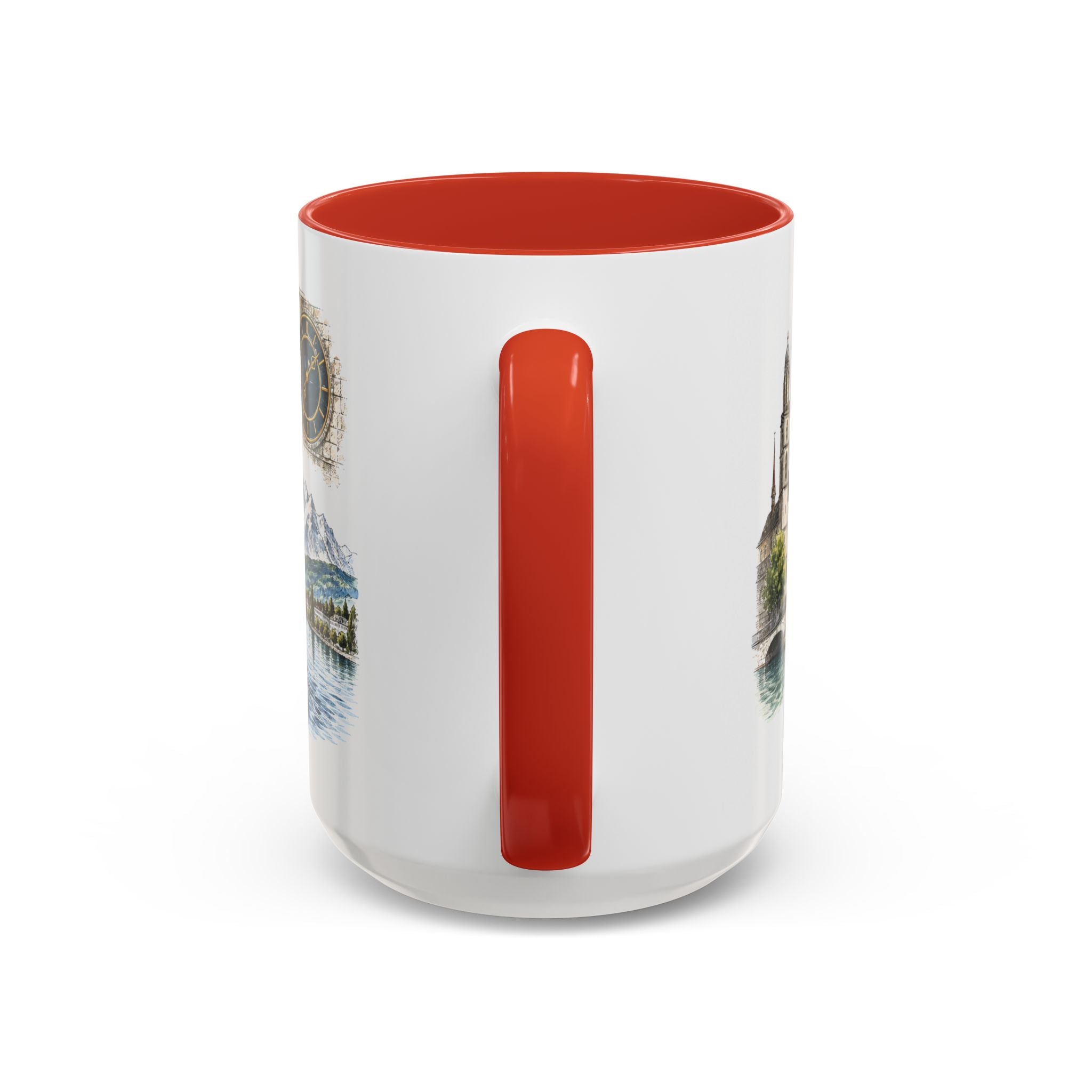 Zurich Coffee Mug | Switzerland Travel Souvenir | Vintage Illustrated City Gift | 11 oz 15 oz Accent Mug