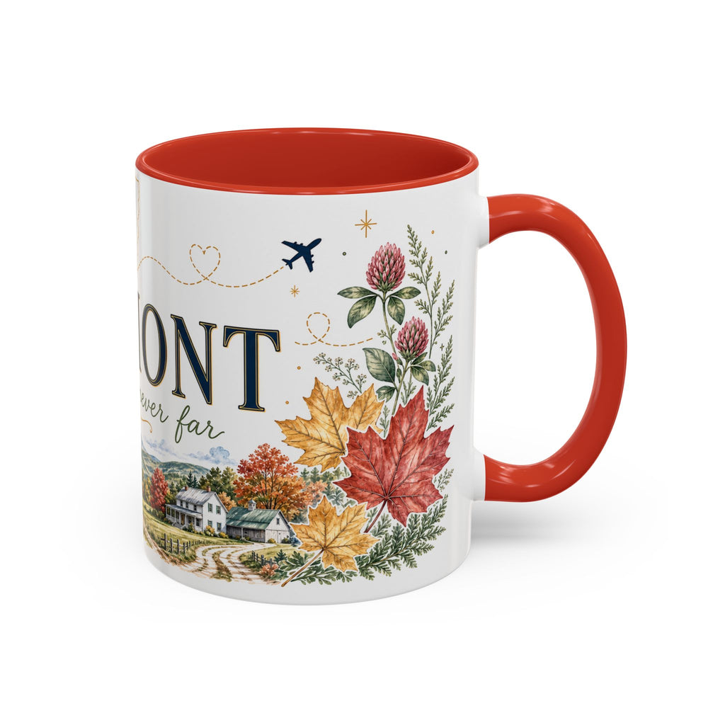 Vermont Home State Mug | Moving Away Gift | Long Distance Friendship Coffee Cup | 11oz 15oz Accent Mug