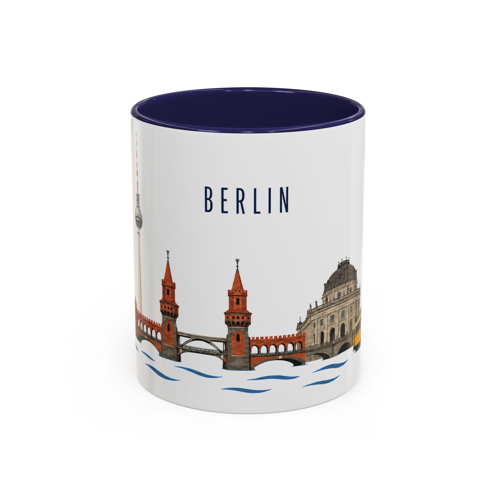 Berlin Coffee Mug | Germany Travel Souvenir | Porcelain Decal City Gift | 11oz 15oz Accent Mug