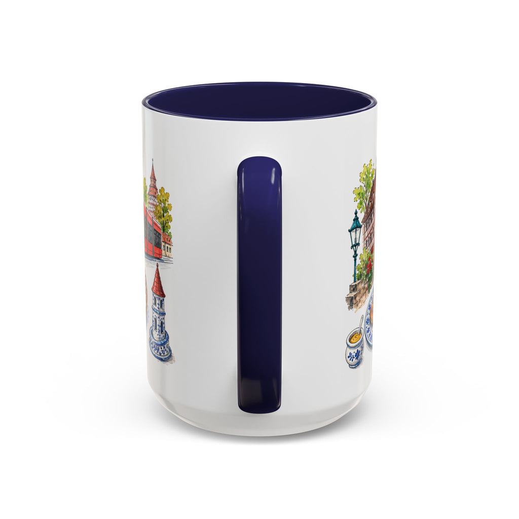 Nuremberg Illustrated Travel Mug | City Souvenir Accent Coffee Mug | 11oz 15oz Ceramic Cup