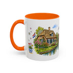 Giethoorn Illustrated Travel Mug | Netherlands Souvenir Accent Coffee Mug | 11oz 15oz Ceramic Cup