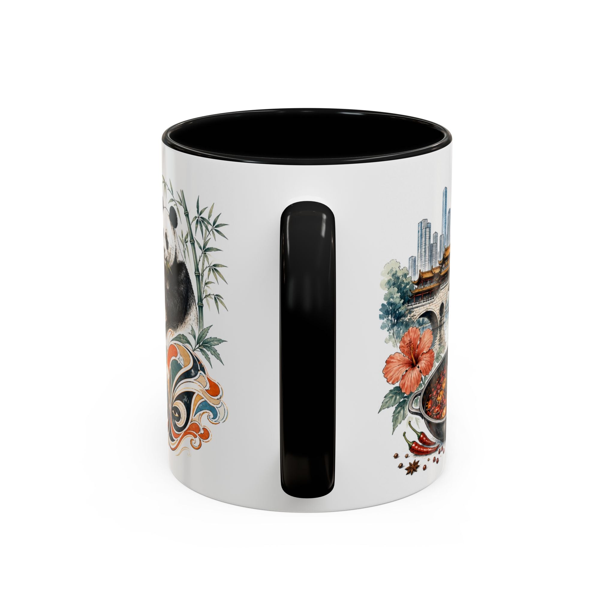 Chengdu Coffee Mug | China Travel Souvenir | Vintage Illustrated City Gift | 11 oz 15 oz Accent Mug