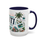 Tahiti Coffee Mug | Travel Destination Souvenir Gift | Accent Color Ceramic 11oz 15oz