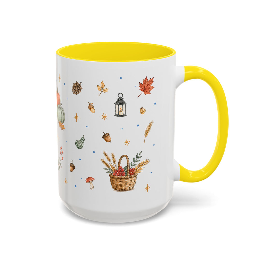 Thanksgiving Turkey Mug | Friendly Woodland Watercolor Gift | Autumn Accent Cup 11oz 15oz
