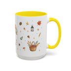 Thanksgiving Turkey Mug | Friendly Woodland Watercolor Gift | Autumn Accent Cup 11oz 15oz