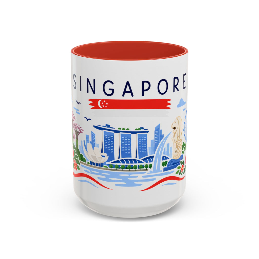 Singapore Coffee Mug | Travel Souvenir Accent Mug | Country Gift Ceramic Cup 11oz 15oz