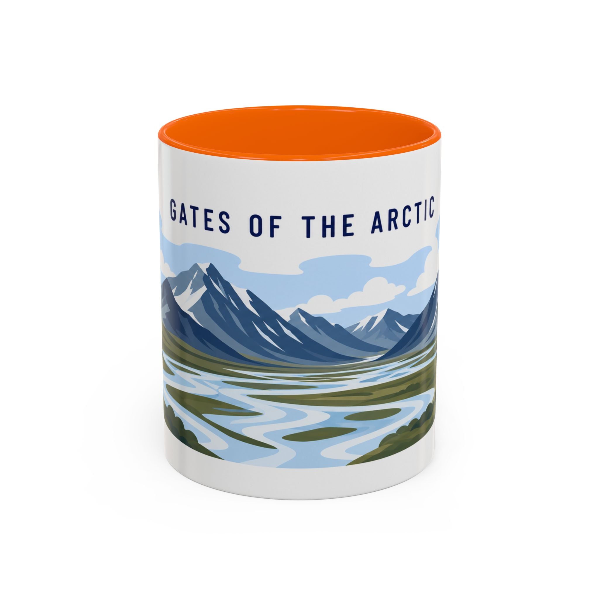 Gates of the Arctic National Park Coffee Mug | Solid Color Block Park Souvenir | 11oz 15oz Accent Mug