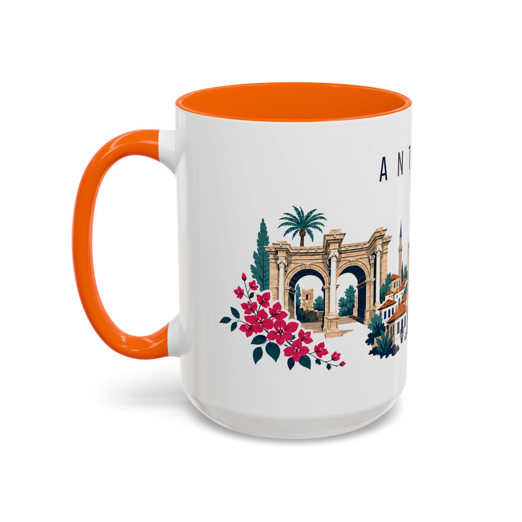 Antalya Coffee Mug | Turkey Travel Souvenir | Porcelain Decal City Gift | 11oz 15oz Accent Mug